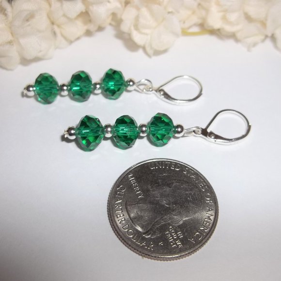 Earring, Green Earring, Earring, Earring, Earring, Earring, Earring Earring 7907 - Picture 5 of 8